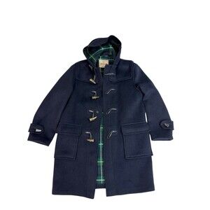 Gloverall Vintage Men's Navy Blue Wool Duffle Coat Made in England Size USA 42